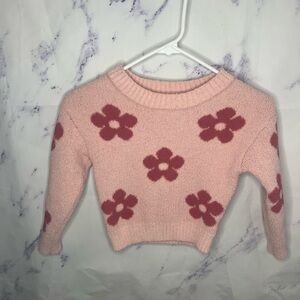 Paisley Lane GIrl’s Pink Flower Sweater Sz 7